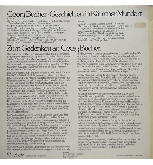 Georg Bucher - Geschichten in Krntner Mundart (2)