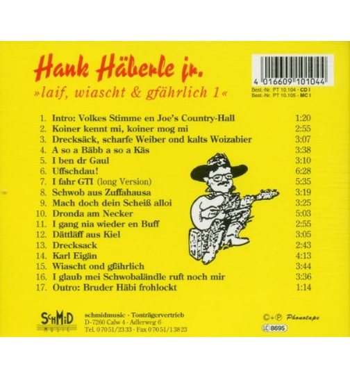 Hank Hberle Jr. - laif, wiascht & gfhrlich Folge 1 CD