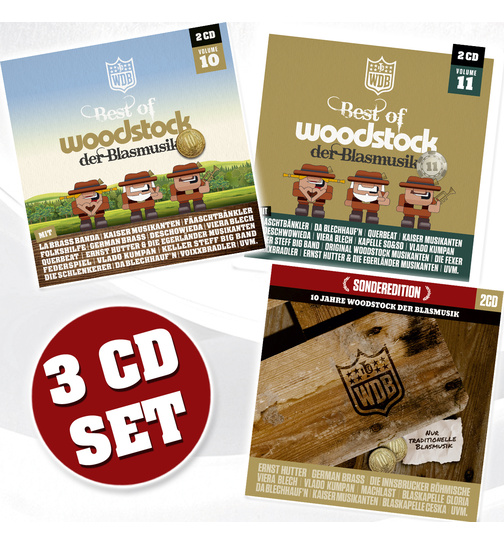 Woodstock der Blasmusik - 10 Jahre Sonderedition + Vol. 10 + Vol. 11 (3 CDs)