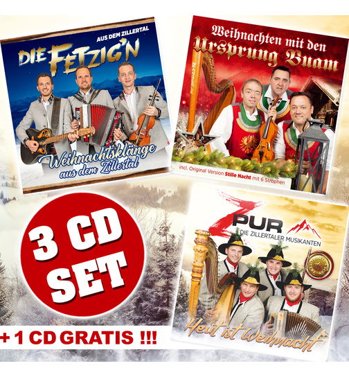 Weihnachten im Zillertal (ZPUR, Die Fetzign, Ursprung Buam) (3 CDs + 1 CD Gratis)