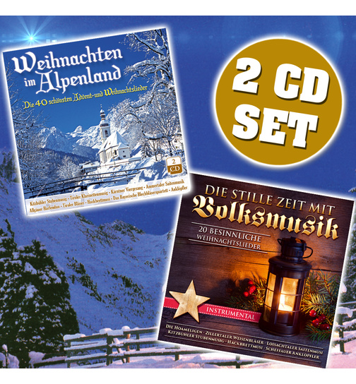 Weihnachten mit echter Volksmusik (Alpenland + Die stille Zeit) (2 CDs)