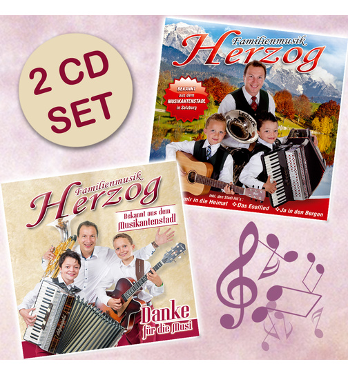 Familienmusik Herzog - Ja in den Bergen + Danke fr die Musi (2 CDs)