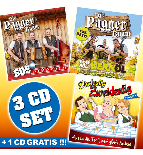 Die Pagger Buam - Eindeutig Zweideutig - Folge 1 + Das Beste + SOS Verhackertbrot (3 CDs + 1 CD Gratis)