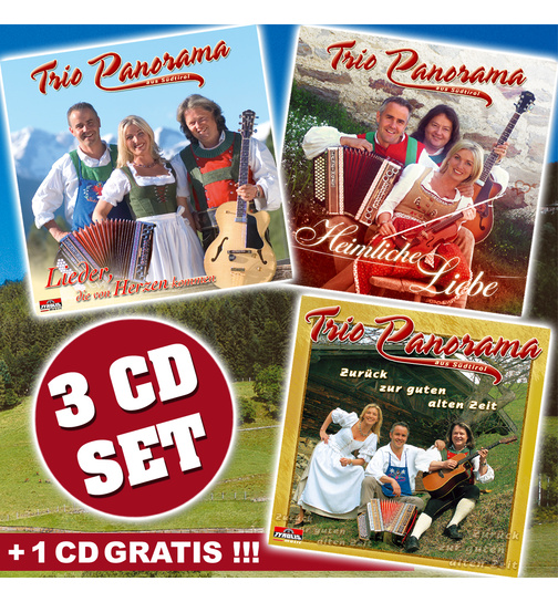 Trio Panorama - Zurck zur guten alten Zeit + Lieder, die von Herzen kommen + Heimliche Liebe (3 CDs + 1 CD Gratis)