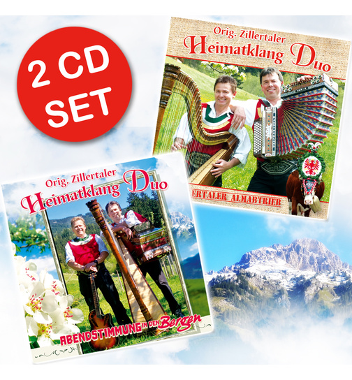 Original Zillertaler Heimatklang Duo - Abendstimmung in den Bergen + Beim Zillertaler Almabtrieb (2 CDs)