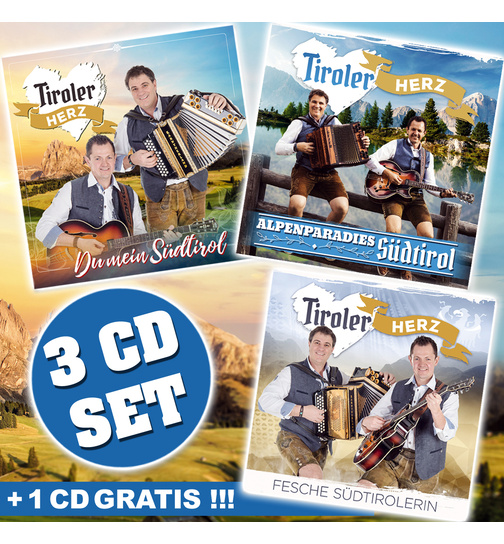 Tiroler Herz - Fesche Sdtirolerin + Du mein Sdtirol + Alpenparadies Sdtirol (3 CDs + 1 CD Gratis)