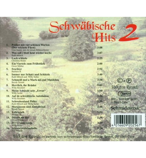 Schwbische Hits Folge 2 CD