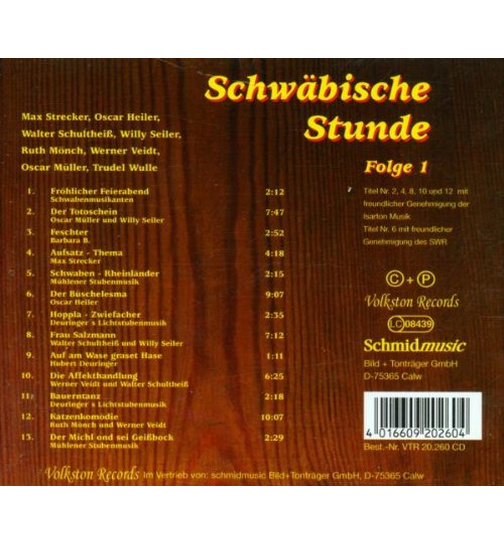 Schwbische Stunde Folge 1 CD