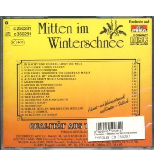 Mitten im Winterschnee - Advent- Weihnachtsmusik