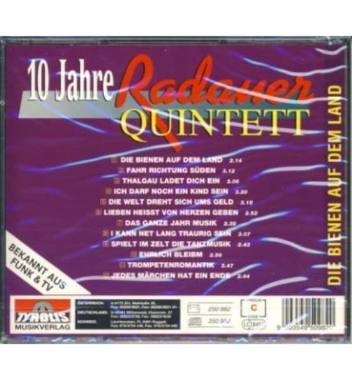 Radauer Quintett - Die Bienen auf dem Land 10 Jahre