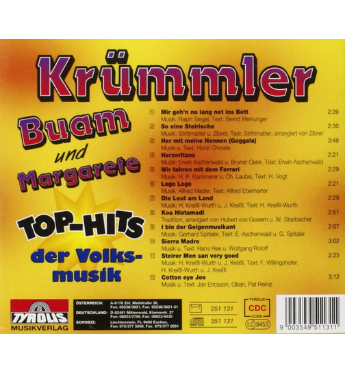 Krmmler Buam mit Margarete - Top-Hits der Volksmusik