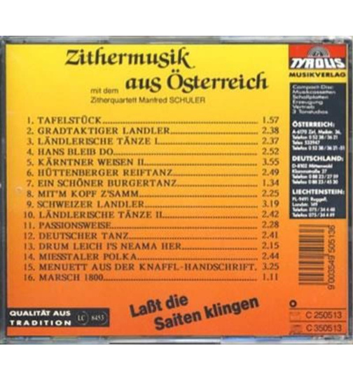 Zitherquartett Manfred Schuler - Zithermusik aus sterreich Instrumental