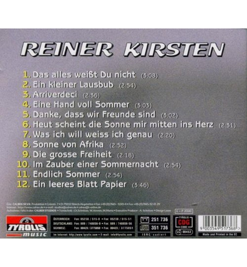 Reiner Kirsten - Danke, da wir Freunde sind