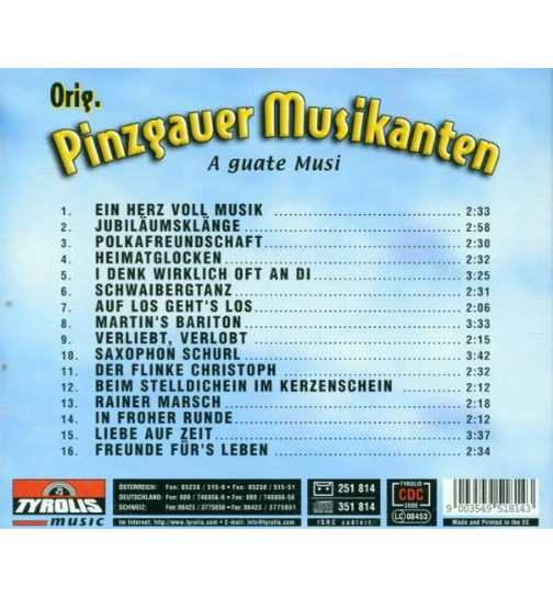 Pinzgauer Musikanten - Jubilumsklnge - A guate Musi...