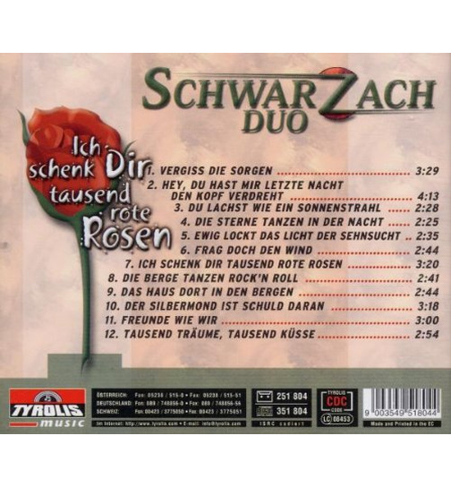 Schwarzach Duo - Ich schenk Dir tausend rote Rosen