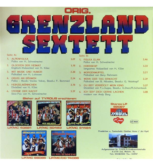 Orig. Grenzland Sextett - Alpenpolka