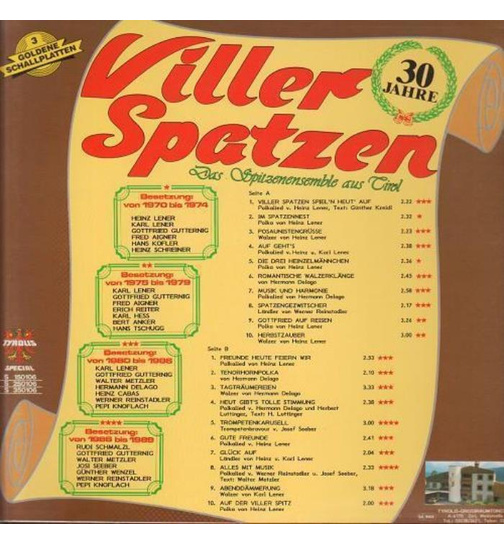 Orig. Viller Spatzen - Ihre grssten Erfolge - 20 Top Volltreffer