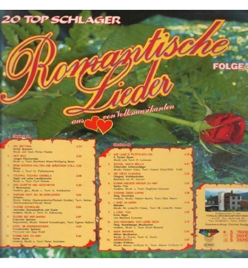 Romantische Lieder 20 Topschlager - Folge 4