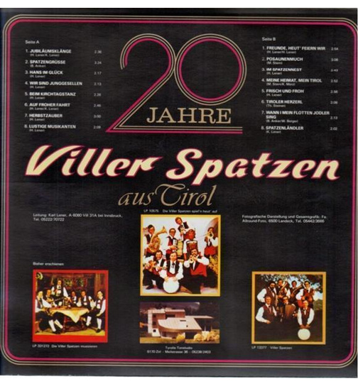 Orig. Viller Spatzen - Goldene Jubilumsklnge - 20 Jahre