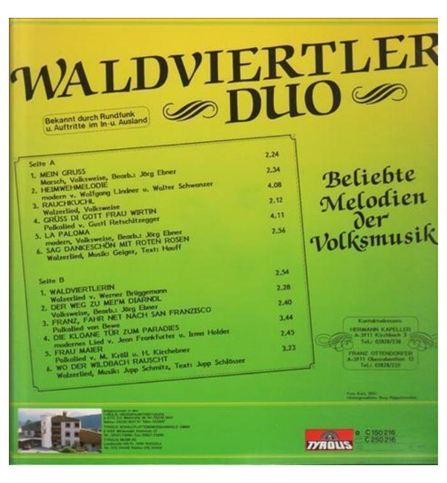 Waldviertler Duo - Beliebte Melodien der Volksmusik