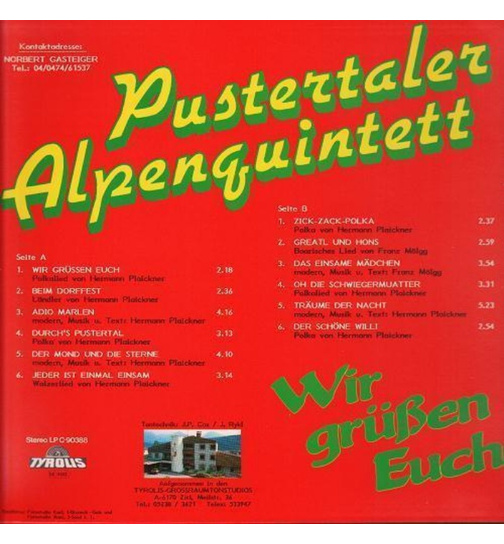 Pustertaler Alpenquintett - Wir gren euch