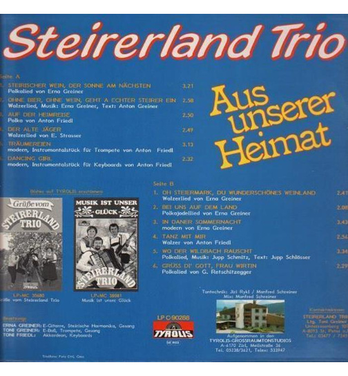 Steirerland Trio - Aus unserer Heimat