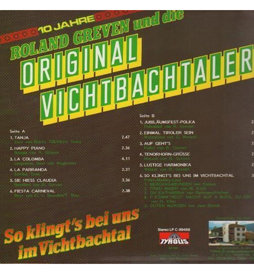 Roland Greven und die Original Vichtbachtaler - So klingts bei uns im Vichtbachtal - 10 Jahre