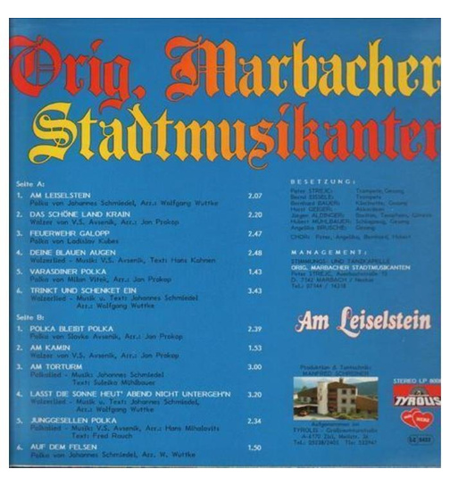 Orig. Marbacher Stadtmusikanten - Am Leiselstein